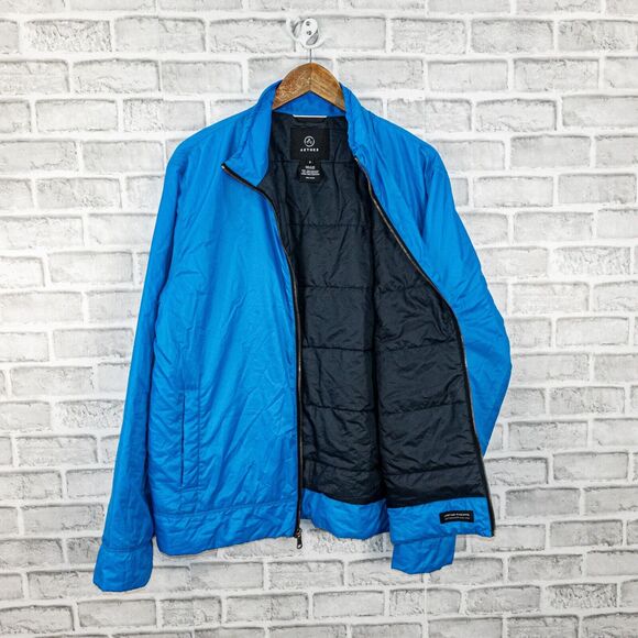 AETHER Men's Packable Shelter Jacket insulated quilted blue sz 3 / Large - Picture 2 of 9